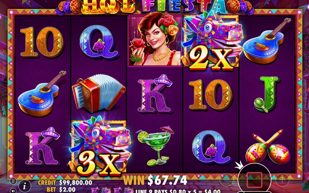 Pinatas-rutan visar hur många Free Spins du får